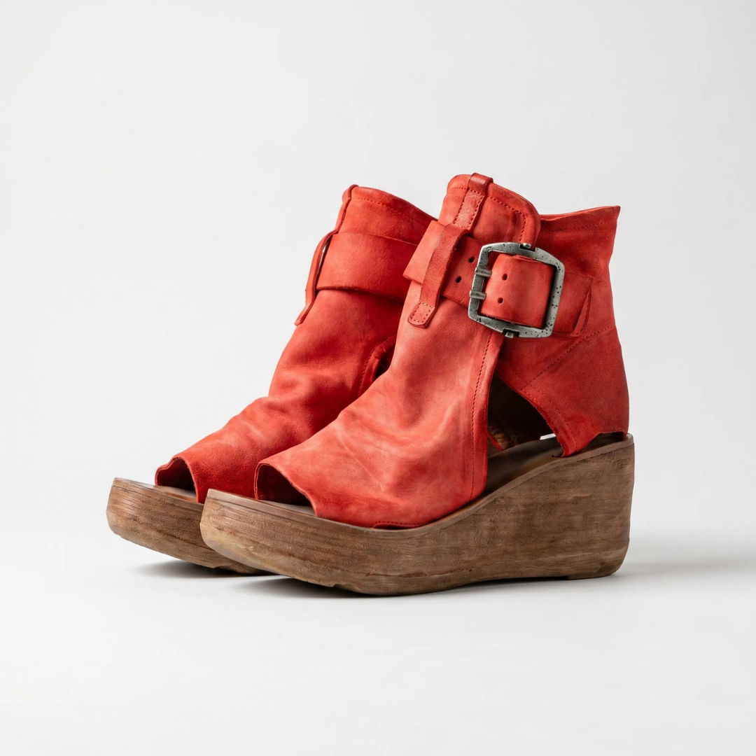 Sandalen Dames - Plateau Sleehak