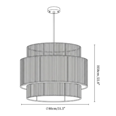 MYHOME® - Hanglamp Met Gelaagd Henneptouw Design