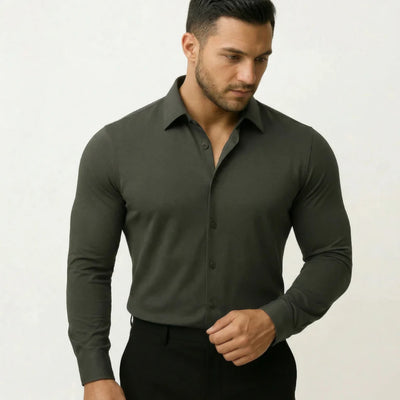Strijkvrije blouse voor mannen
