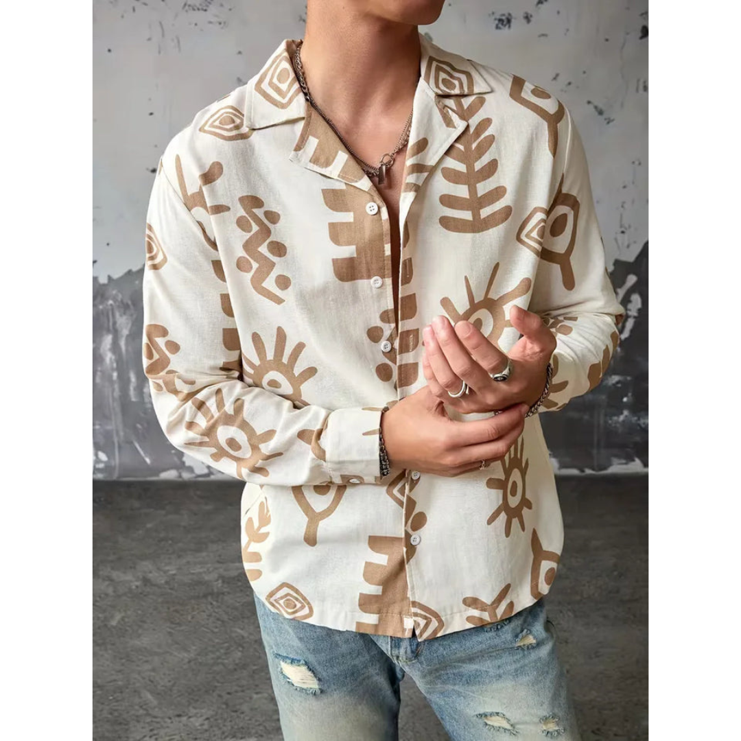 Casual Overhemd met Abstracte Print - Sandford