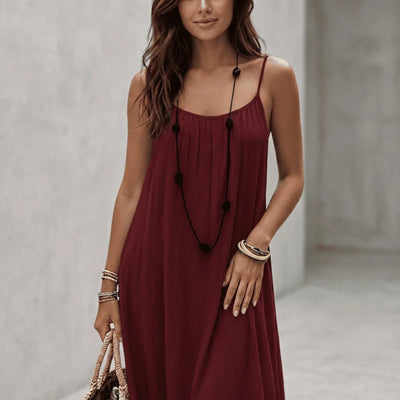 Lisa - Zomerse Open Rug Maxi Jurk