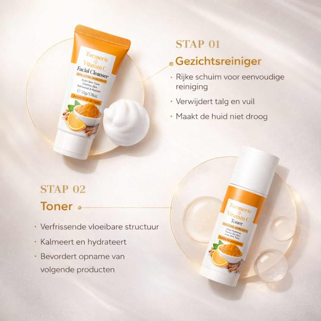 Kurkuma Skincare Set - Complete Verzorgingsset Voor Stralende Huid