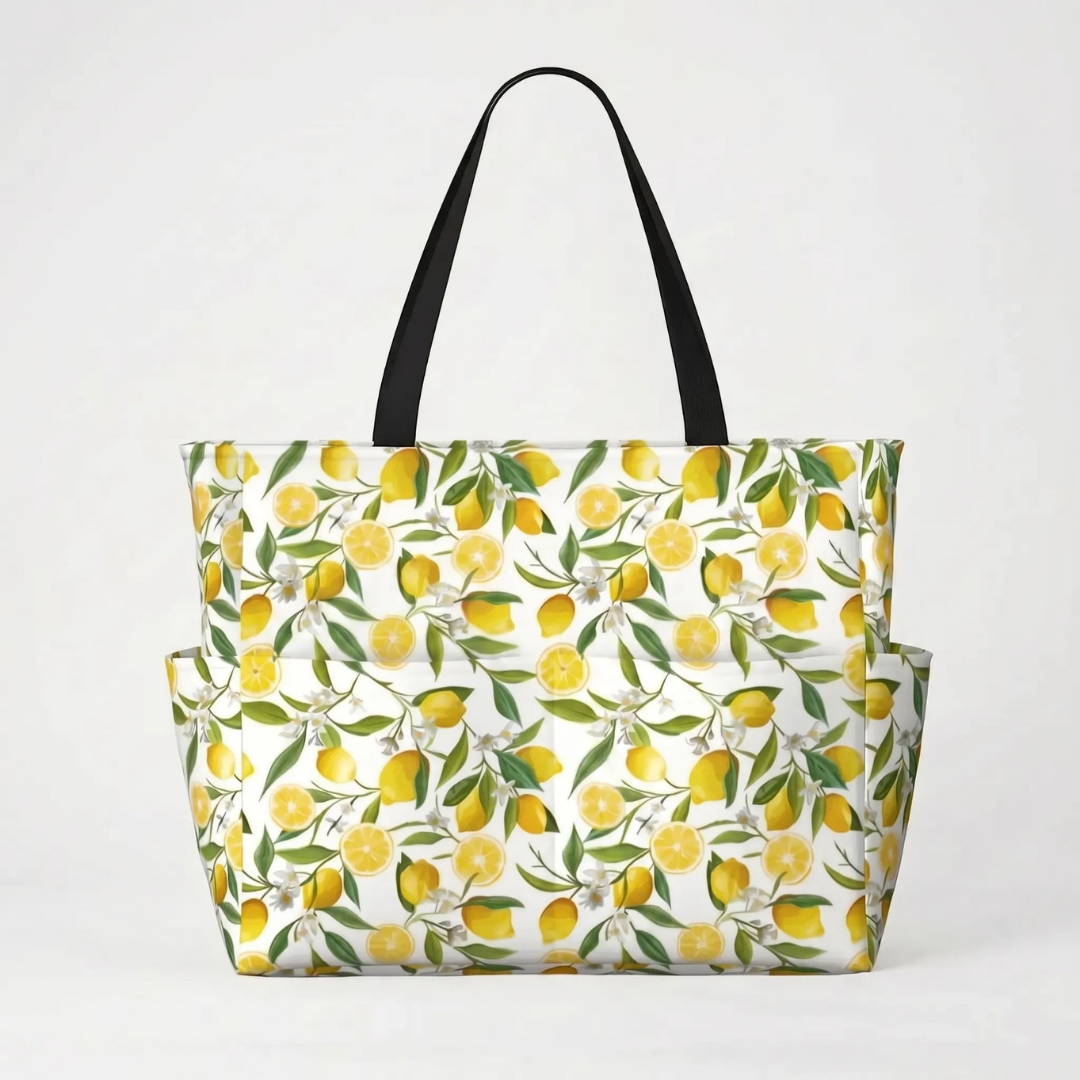 Ruime Strandtas met Tropische Print
