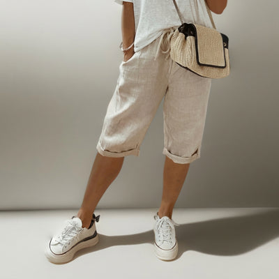 Shorts met losse pasvorm en trekkoord