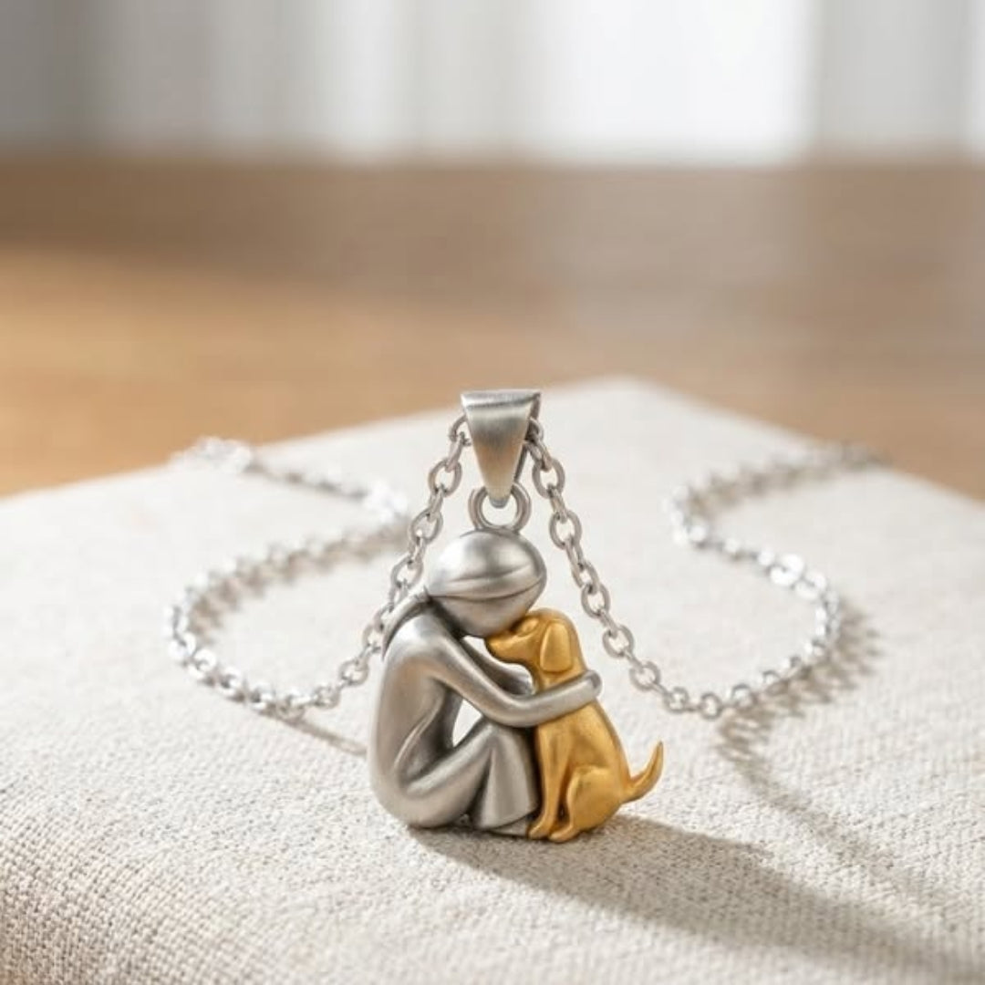 Halsketting - Hart en Hond Hanger voor Dierenliefhebbers - PawHeart