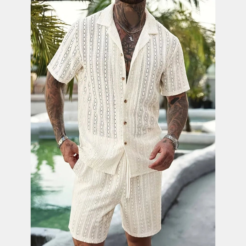 Solvian - Zomer set voor mannen met korte mouwen