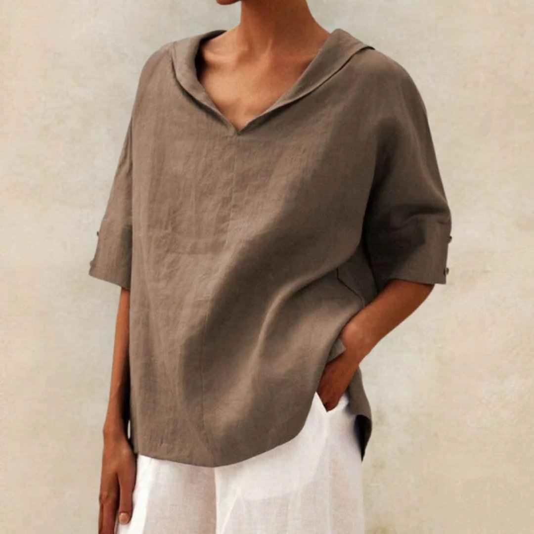 Casual Overhemd - Luchtig V-Hals Shirt