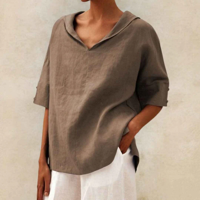 Casual Overhemd - Luchtig V-Hals Shirt