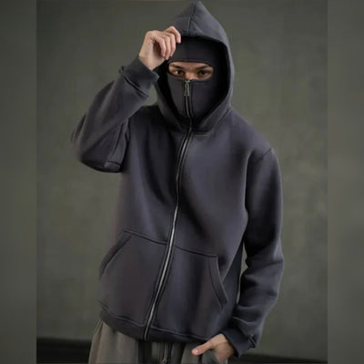 Unisex Katoenen Hoodie met Dubbele Capuchon - Velmora
