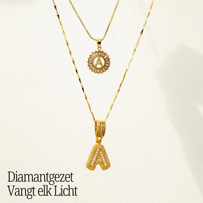 GemLetter Ketting - Initiaal Hanger met Luxe Glans