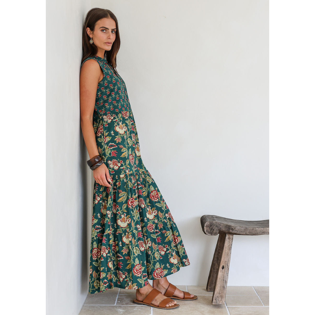 Zomerjurk - Lange Bloemenjurk met Zakken - Florabelle