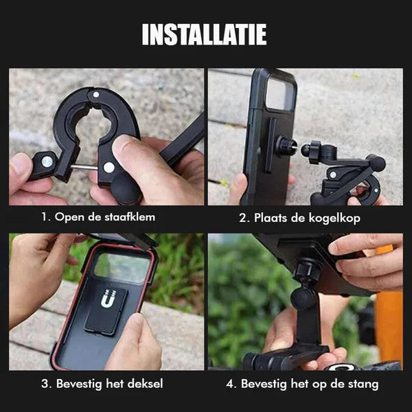 Support Téléphone Vélo - Étanche et Réglable à 360°