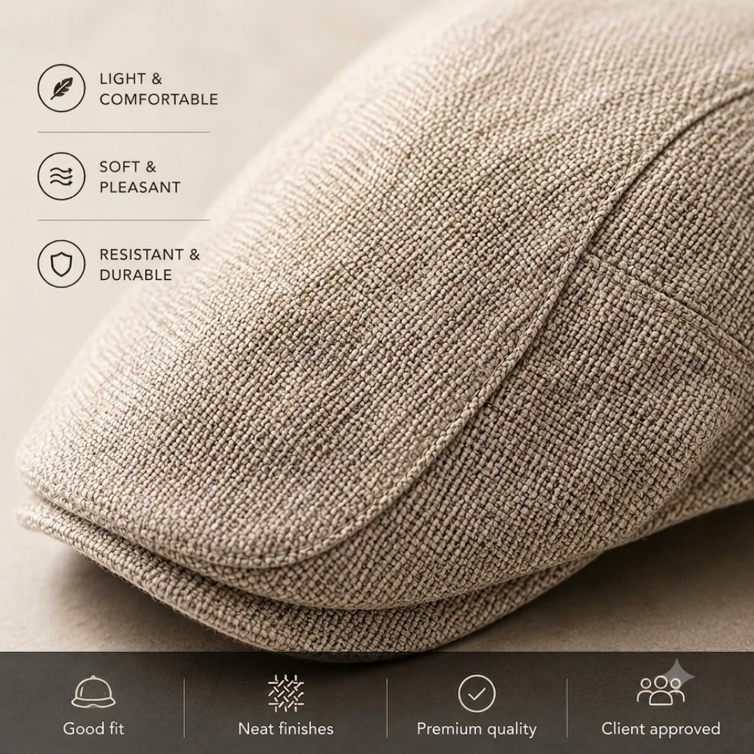 Heren pet - Ademend Linnen Ontwerp