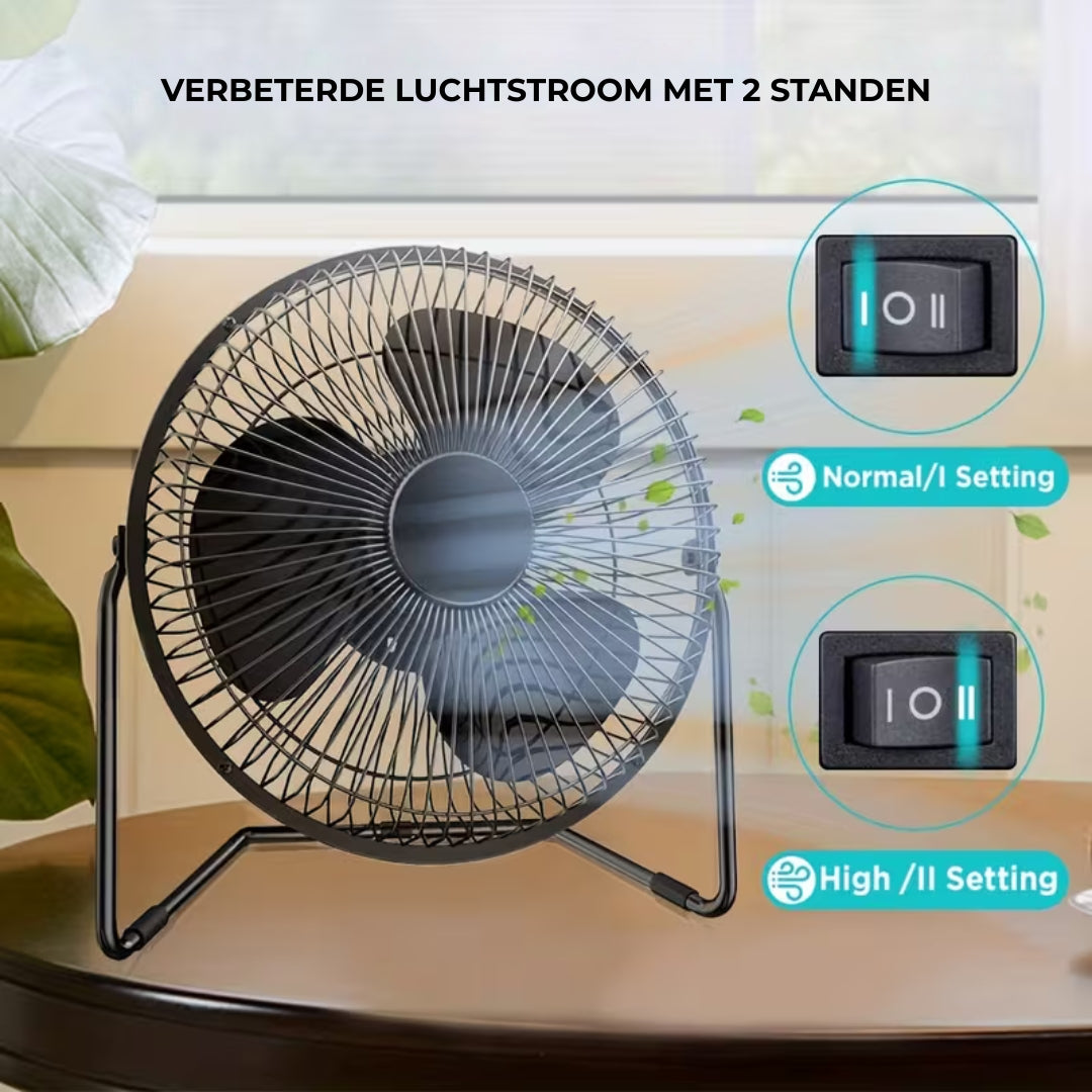 Ventilator - USB Tafelventilator met 360° Draaibare Kop