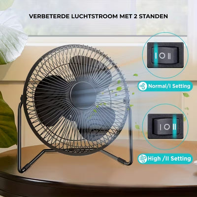 Ventilator - USB Tafelventilator met 360° Draaibare Kop