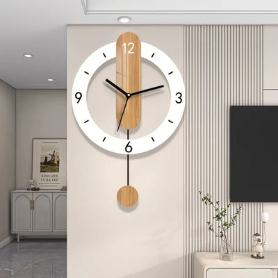 MYHOME® - Scandinavische Houten Pendel Wandklok