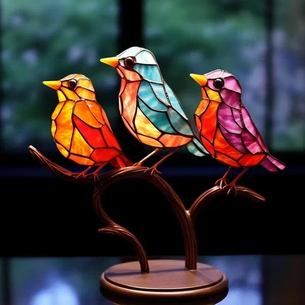 Figurines d'Oiseaux - Décoration d'Oiseaux Colorée de Luxe - Aviloura