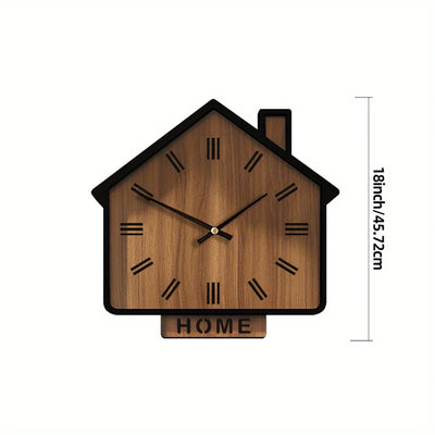 MYHOME® - Vintage Huisvormig Houten Design Wandklok