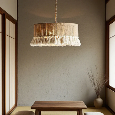 Scandinavische LED Hanglamp-Kroonluchter met Touwdesign