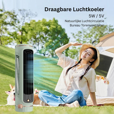 Bladloze Torenventilator - Stille 360° Luchtkoeler