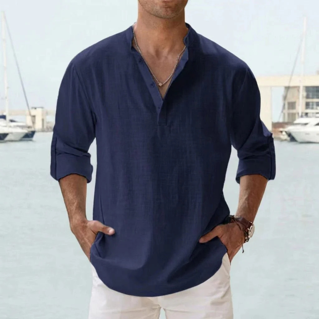 Linnen Blouse - Luchtige Zomerblouse Voor Heren
