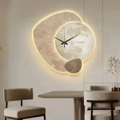 Wandklok - Moderne Maanvormige Designklok - Lunavera