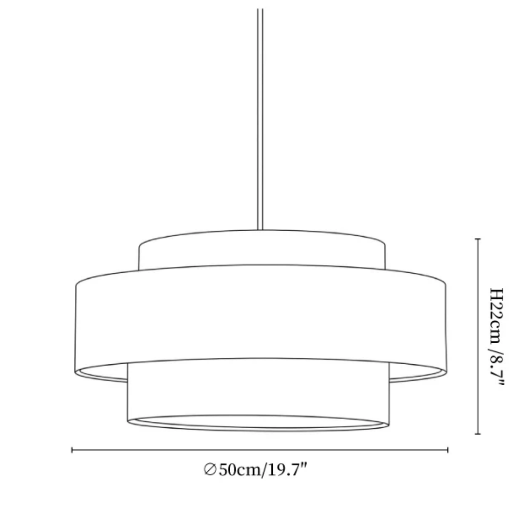 MYHOME® - Hanglamp Met Gelaagd Linnen Design