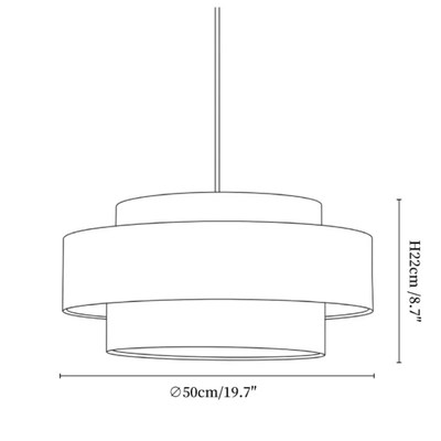 MYHOME® - Hanglamp Met Gelaagd Linnen Design