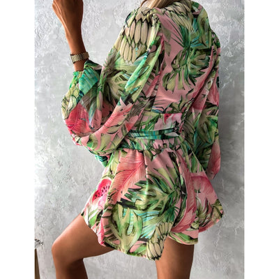 Zomer Set Dames - Elegante Tweedelige Blouse en Short Set