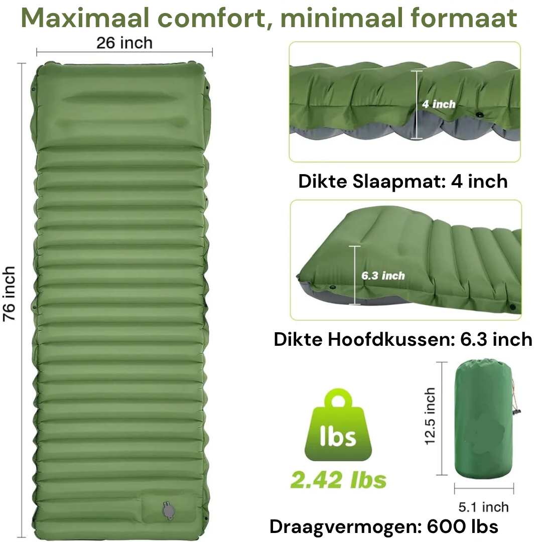 Opblaasbaar camping matras voor camping en outdoor