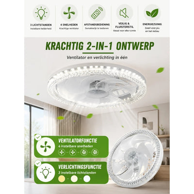 Világítás - Szabályozható mennyezeti ventilátor LED lámpával