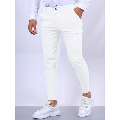Heren Skinny Chino - Moderne Slim Fit Broek