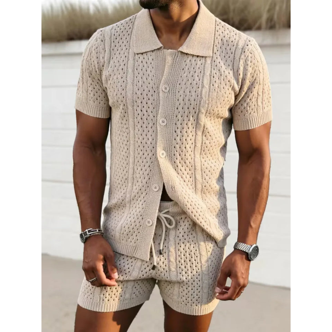 Gebreide Zomer Set  met Shorts - Novaro