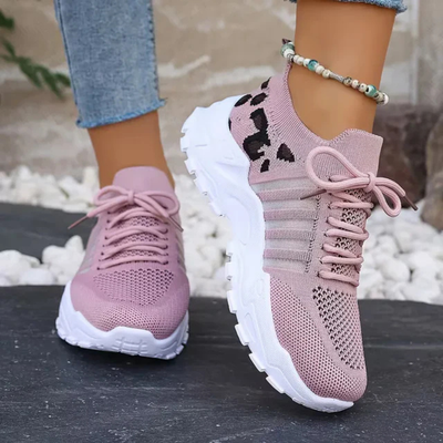 Lage sneaker met leopard print - Veloria