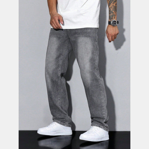 Pim - Casual Men's Jeans Solid Color