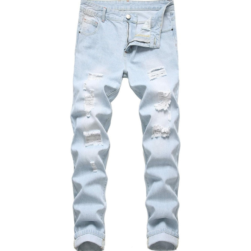 Ripped Slim Fit Jeans - Moderne Gescheurde Heren Jeans - Mick