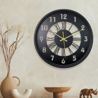 MYHOME® - Stille Ronde Wandklok Van Metaal