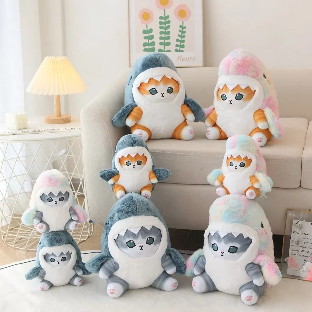 Kawaii Kuscheltier - Hai-Katzen-Kuscheltier mit niedlichem Design - Mewshark