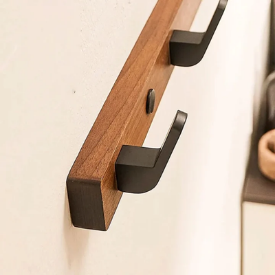 Kapstok - Zwart Houten Wandmodel