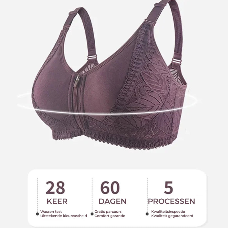 Dames bh met ritssluiting aan de voorkant plus maat bh