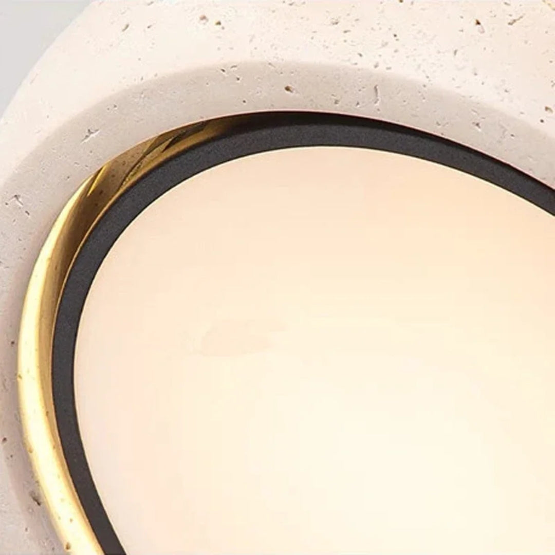 Wabi Sabi Plafondlamp - Natuurlijke Travertin Sfeerverlichting