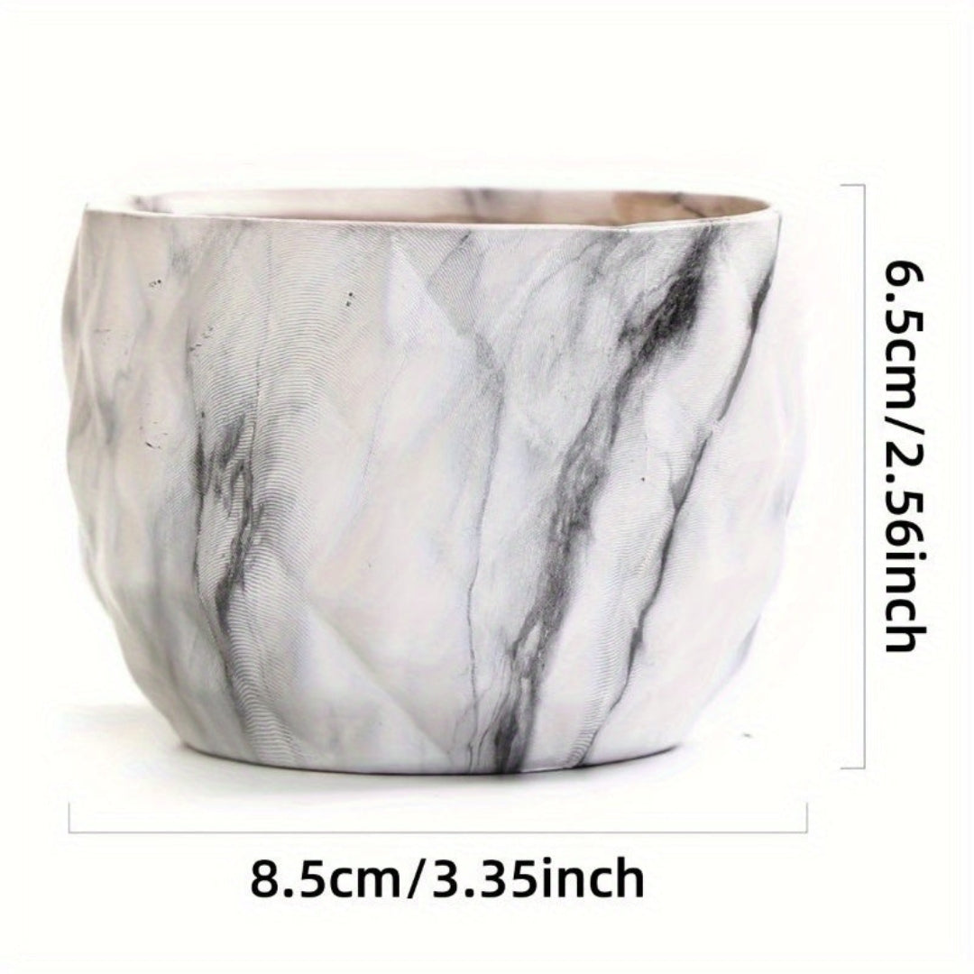 Marmer Stijl Plantenbak - Decoratieve Bloempot voor Binnen & Buiten