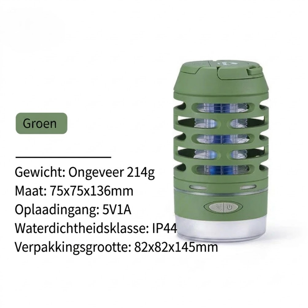 Muggenlamp - draagbaar met LED en USB-oplaadbaar