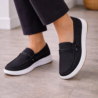 Loafers - Platform Met Geribbelde Structuur
