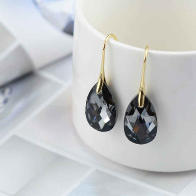 Dames Hangoorbellen van Saffierblauw Kristal