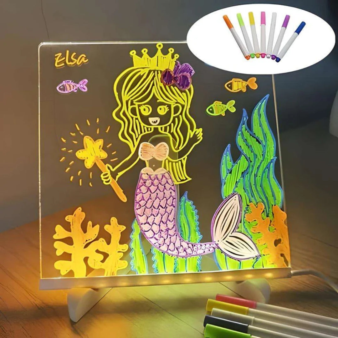 Teken Tablet - LED Tekenbord Met Lichtgevende Stiften