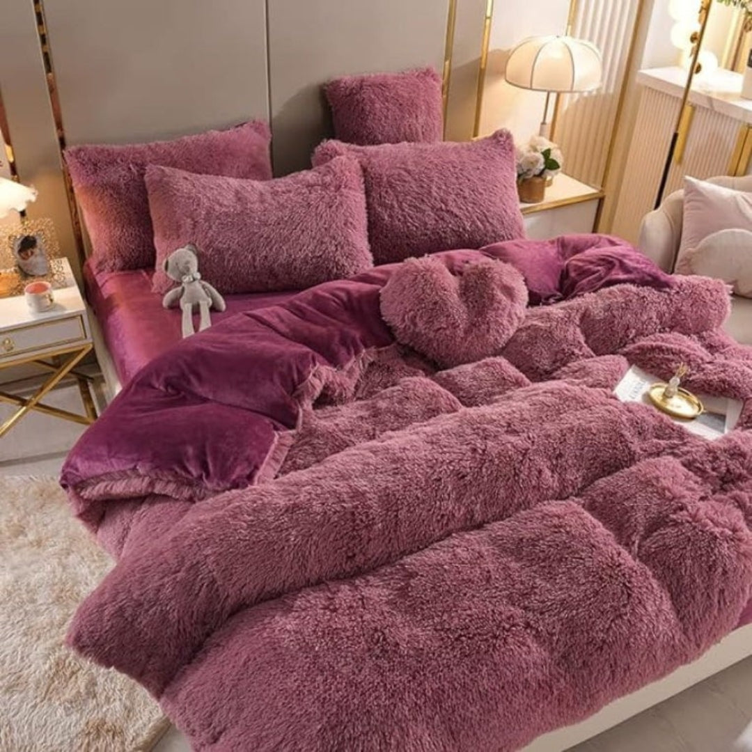 Fleece Beddengoed Set - Extra Warm Winter Dekbedovertrek - CozyDream