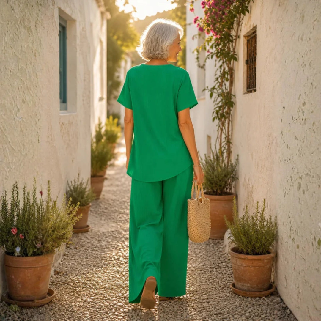 Todelt Sæt - Elegant Komfortabel Sommeroutfit