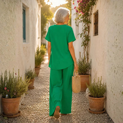Todelt Sæt - Elegant Komfortabel Sommeroutfit