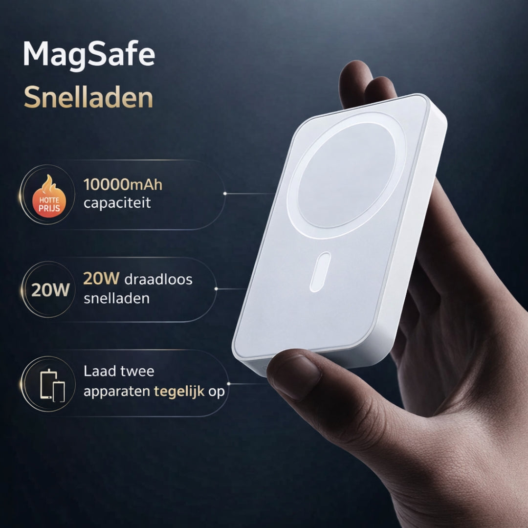 Magnetische powerbank - Draadloos 20W Snellader